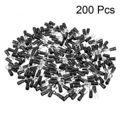 200Pcs SV1.25-3.2 Insulated Fork Spade Wire Crimp Terminal 22-16AWG Black