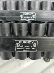 4- Burndy 1PLD600-8 Black Unitap UV Rated, 8 Ports, #4 – 600 AWG/kcmil