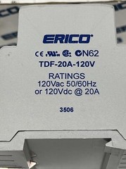 (Lot of 5) Erico TDF-20A-120V Surge Protection Device, Critec, NEW/USED
