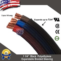 5 FT. 1 1/4″ Black Expandable Wire Cable Sleeving Sheathing Braided Loom Tubing