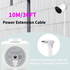 Micro USB Camera Extension Cable for Wyze, [2-Pack, 30Ft] Power Extension Cord f