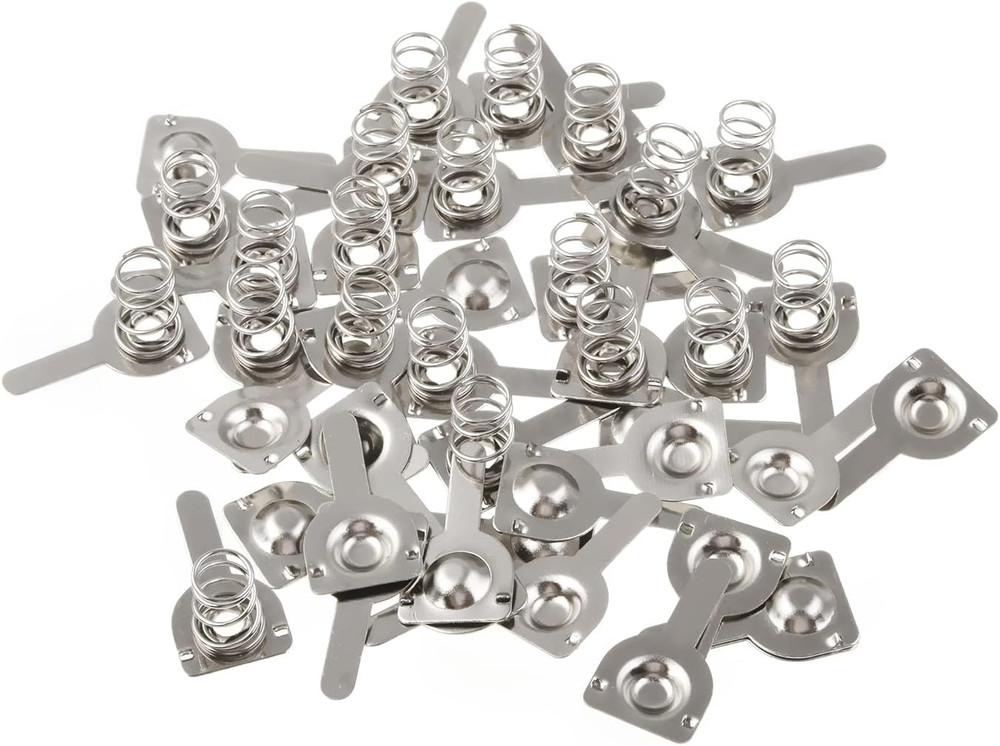 20 Pairs Battery Springs AA Metal Contact Plate Replacement Positive to Negat…