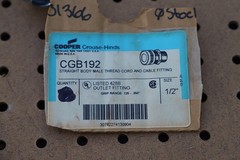 COOPER CROUSE- HINDS CGB192 1/2″ CORD/CABLE FITTINGS