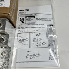 Siemens Power Mod Lug Kit for 1 Phase Main Modules Wire Range: 1/0-500 kcmil NEW