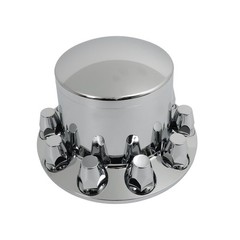 ABS Plastic Set of 4 Rear Chrome Wheel Axle Hub Cover Kit Semi 33MM Nut Covers