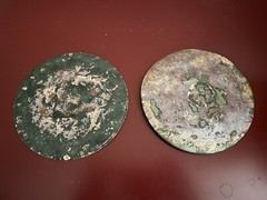 One Pair (2) of Copper Discs Circles – 1mm Thick – 6″ Diameter – 6oz Each –