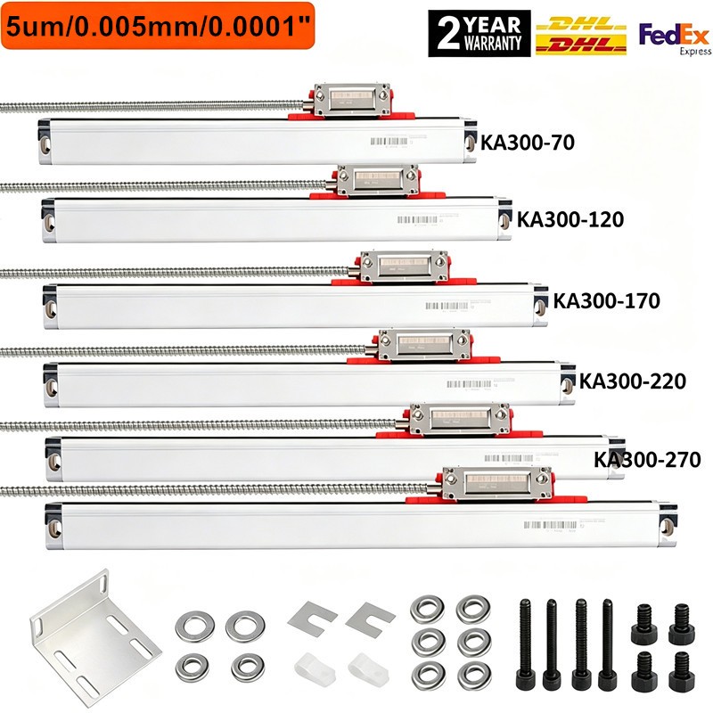 KA300 Linear Scale 5um Linear Glass Encoder Travel 70/120/170/220/270/320/370mm