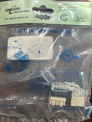 L-com UJ110C5A-I Beige Category 5 110 keystone jack – Lot Of 4