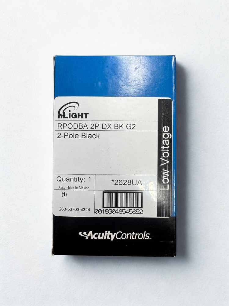 New! Acuity Controls nLight RPODBA 2P DX BK G2 – 2 Pole Dimming Switch