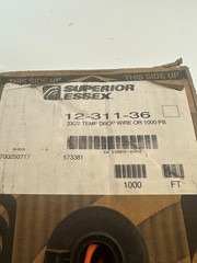 Superior Essex 12-311-36 2×22 Temp Drop Wire 1000 PB Orange (1000 Foot Box)
