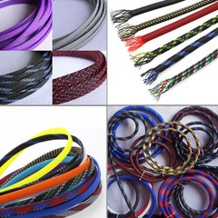 3mm-50mm PET Expandable Braided Sleeving Wire Cable Harness Sheathing All Colors
