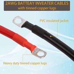 2 AWG 5/16inch Gauge Battery Cable Power Wire Auto Marine Inverter RV Solar