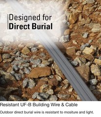 ⚡️QUIK SHIP⚡️SOUTHWIRE 10/3 UF-B Underground Cable 250-FT COPPER Solid CONDUCTOR
