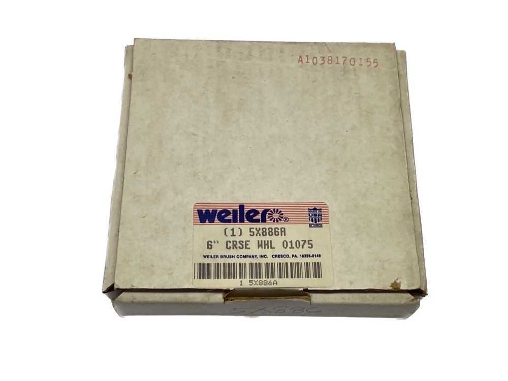 NEW Weiler 6” x 3/4” 5/8” – 1/2” Bore 0.014” Wire Crimped Steel Wire Wheel Brush