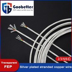 PTFE Cable Wire Electronic Wire 2/3/4/6 Core High Temp Copper Wire Silver Plated