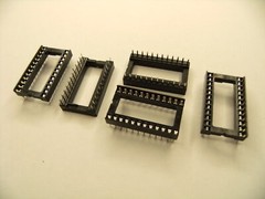 5x Pack Lot DIP24 Wide DIP IC Sockets 24 Pins 2 Rows 12 Pins Each Sides Circuit