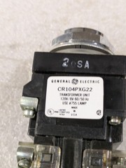 GENERAL ELECTRIC CR104PXG22 TRANSFORMER UNIT120V/6V 60/50 Hz