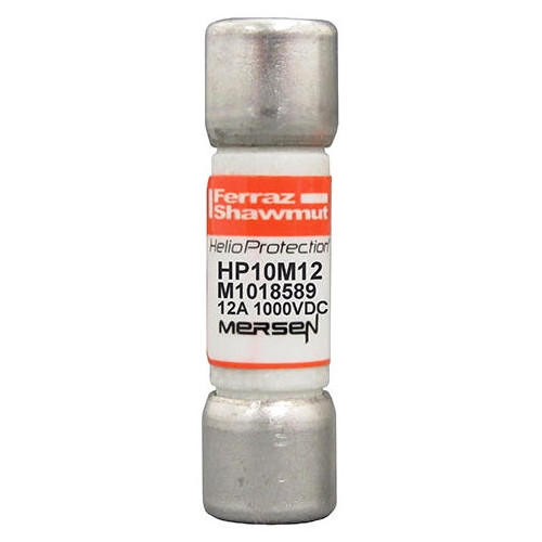 Mersen EP HP10M12, 1000 VDC, 12 A, Ferrule, Class gPV, Photovoltaic Fuse, 1pc