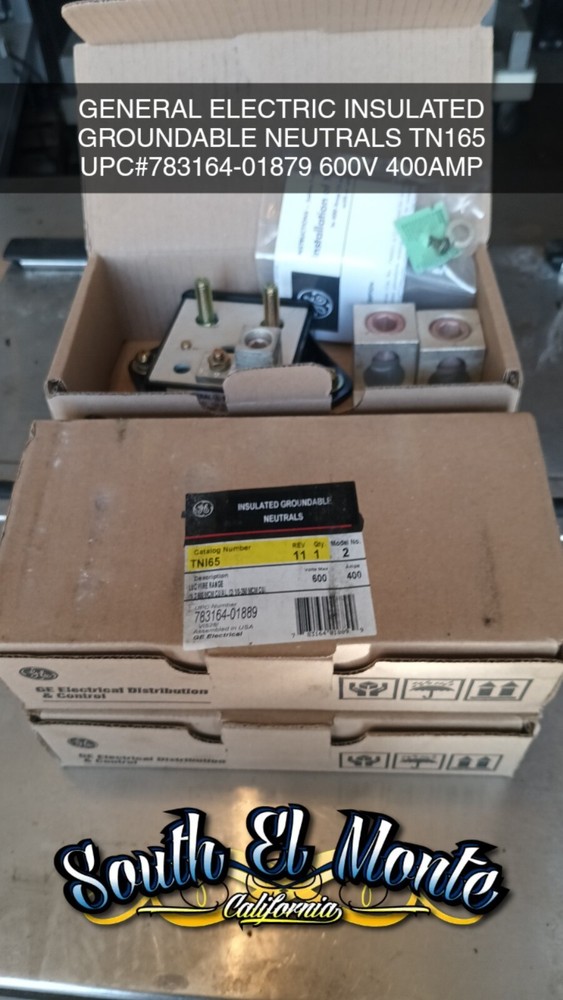 General Electric TN165A 400 Amp 600 Vac Insulated Neutrals (NIB)