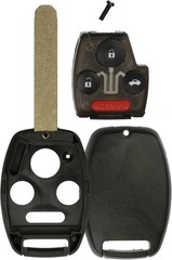 Replacement Keyless Remote Fob Shell with Uncut Key, Buttons and Chip Slot