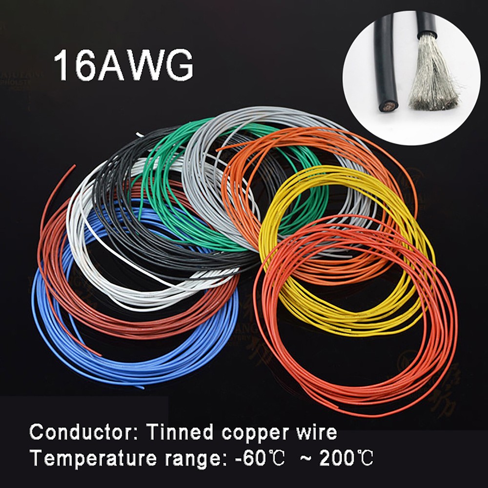 16AWG 1.27mm²Flexible Silicone Cable, HIGH TEMP 200℃, 0.08mm Tinned Copper Wire