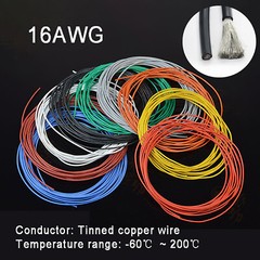 16AWG 1.27mm²Flexible Silicone Cable, HIGH TEMP 200℃, 0.08mm Tinned Copper Wire