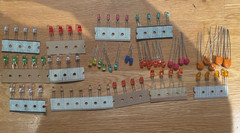 Mixed LED & Electronic Components Lot Red Green Clear Assorted Hobby Parts DIY