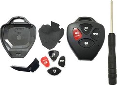 Replacement Key Fob Case Shell with Pad Compatible with 2008-2013 RAV4, 2007-201