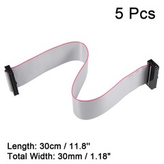 IDC 26 Pins Connector Flat Ribbon Cable Female Connector 30cm 2.54mm Pitch,5pcs