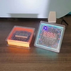DIY Rotating LED Electronic Digital Clock Kit Learning Board DC5V DS1302 + SheH1