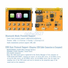 Lossless Audio Player Board TFT Color Display Bluetooth 5.3 MP3 FLAC Decoder