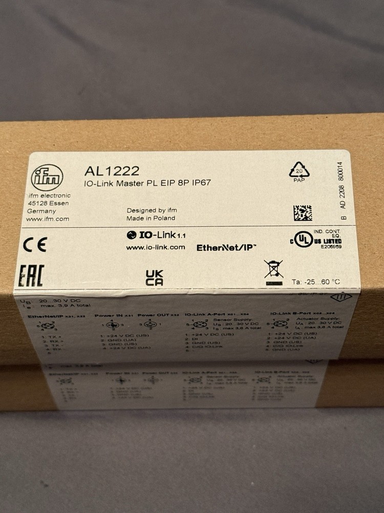 IFM AL1222 IO Link Module – New, Open Box