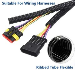 10 Ft. 1/2″ Split Wire Loom Conduit Polyethylene Tubing Black Color Sleeve Tube