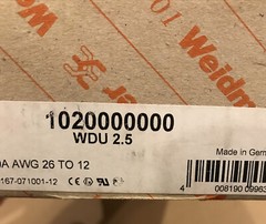Pack of 10! Weidmuller 1020000000 WDU 2.5 Feed-Through Terminal Blocks 600V 20A