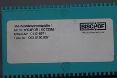 Bischof APTK 1604PDR / KC725M Carbide Indexable Insert 01.01697 (Pack of 10) Unused