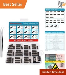 49Pcs Logic IC Assortment Kit 25 Types with Sockets for Electronic Projects