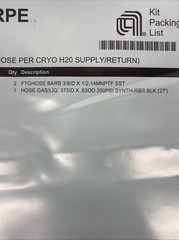 AMAT 0240-26714 KIT FTGS/HOSE PER CRYO H20 SUPPLY/RETURN 3300-02518, 3400-01057