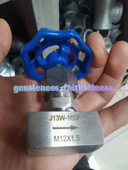 1PC J13W-160P SS304 Needle Valve 16MPa M12x1.5 Female Thread Extruder Injection