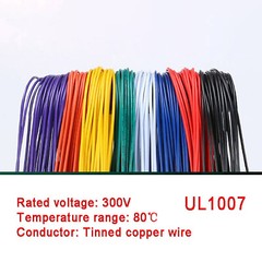 30AWG Flexible PVC Cable Stranded Wiring, Voltage 300V, Tinned Copper Wire