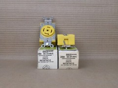 New lot of 2 GE GL2120C Corrosion Resistant Locking Receptacle Wiring Device AK