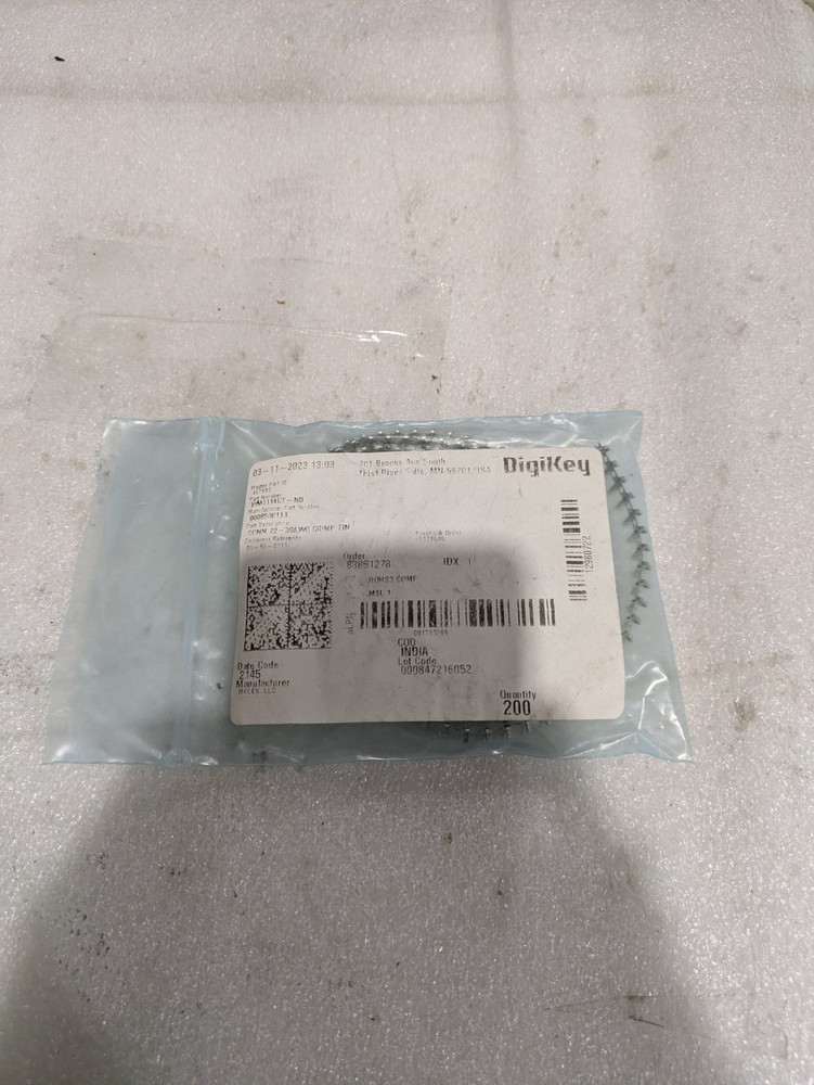 Molex 0008500113 KK 254 Crimp Terminal Pin 22-30 AWG Tin Connector Lot of 200