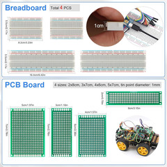 Electronic Component Kit, 1628 Pcs DIY Electronics Kit with LED Diodes, Diodes,
