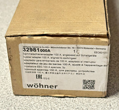 NEW Wöhner 32981 000A Busbar Adapter 100 Amp 3 Pole