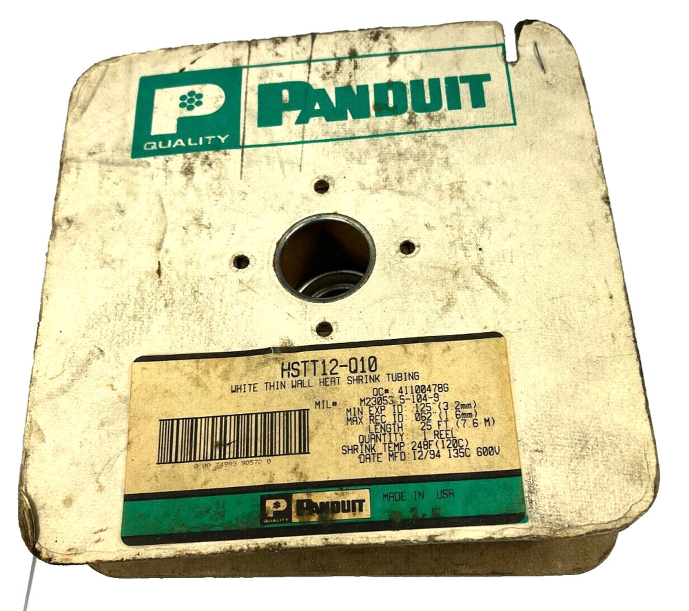 PANDUIT HSTT120-Q10 1/8″ THIN WALL HEAT SHRINK DRY-SHRINK TUBING (25 FOOT REEL)