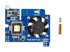 Waveshare Power over Ethernet HAT (D) for Raspberry Pi 3B+/4B 802.3af-compliant