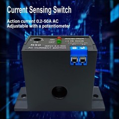 Current Sensing Relay 50 Amp AC Current Switch Normally Open Monito Color: N50