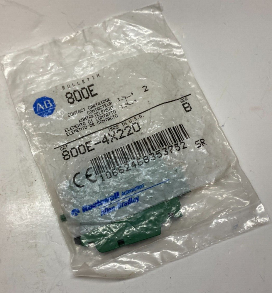 ALLEN BRADLEY 800E-4X220 Contact Cartridge – Series B – Prepaid Shipping
