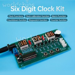 6-bit LED Digital Electronic Clock Kit 51 Microcontroller DIY Soldering Practice