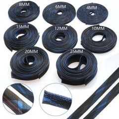 Braided Cable Sleeve PET Nylon High Density Sheathing 2/4/6/8/10/12/15/20/25mm