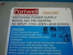 Portwell PW-250APSA PW250APSA Switching Power Supply 115VAC 8A/ 230VAC 4A